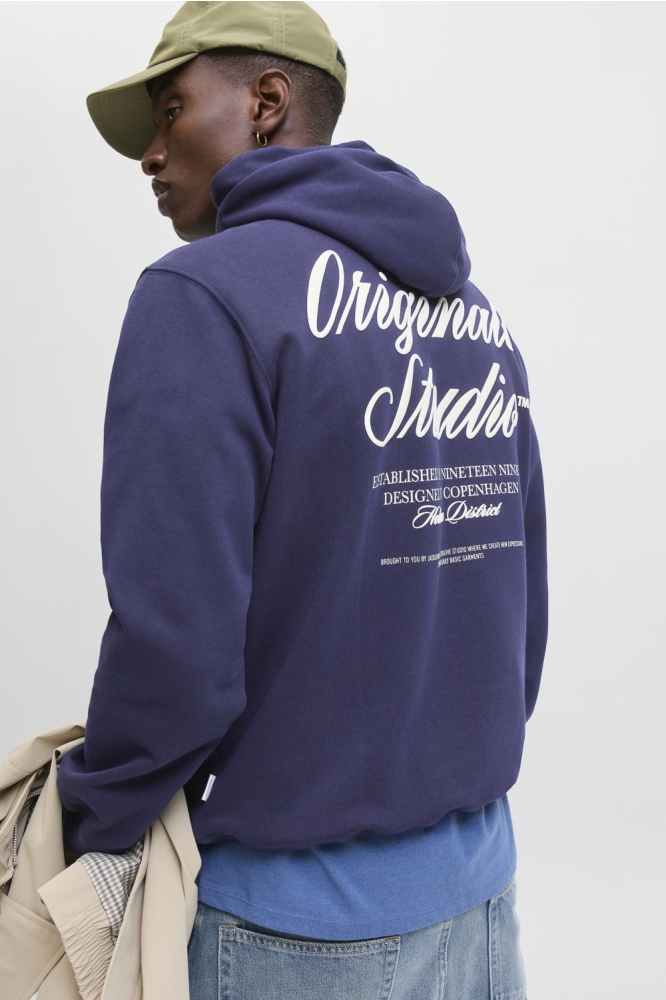 JORNORREBRO TYPO BACK SWEAT HOOD SN 12283054 Ocean Cavern